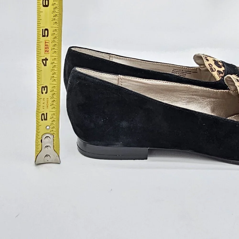 Alfani Step N Flex Zanta2 Womens Loafers 9.5 M Leather Suede Calf Hair Leopard